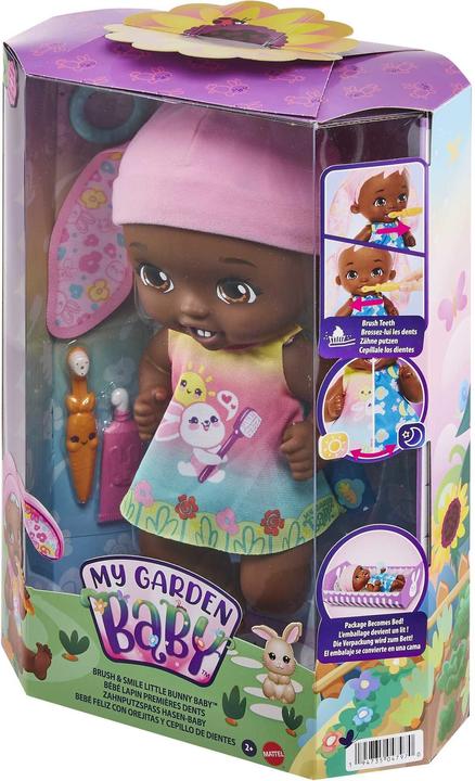 Actual product image My Garden Baby Toothbrush Fun Bunny Baby Doll - Pink Bunny