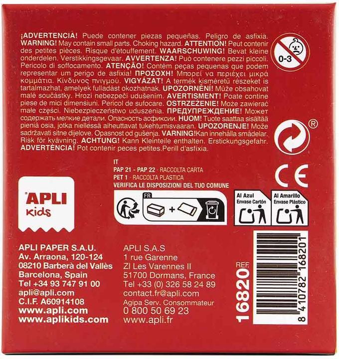 Valeurs nutritives et ingrédients Apli Memory safari (24 pièces)