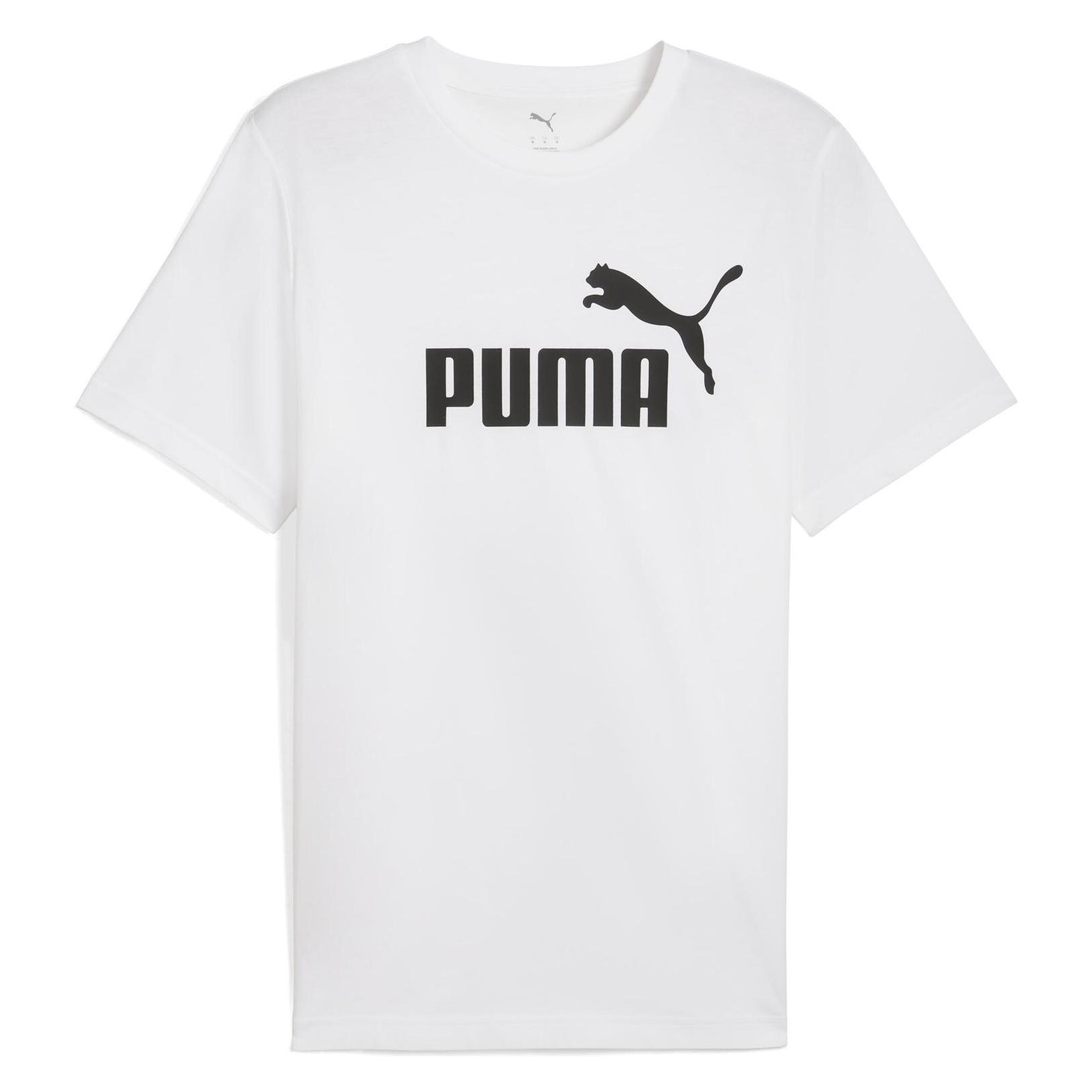 Puma, Mannen, Sportief Shirt, Ess Nr. 1 Logo T-shirt (Xl), Wit, Xl