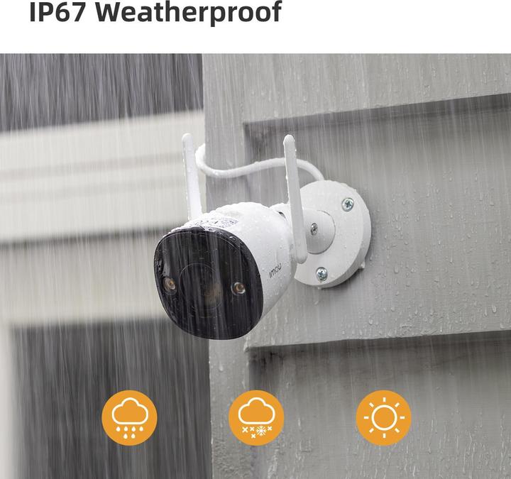 Image du produit Imou Caméra de surveillance Bullet 2 IPC F22F 0280B WLAN IP 1920 x 1080 pixels (1920 x 1080 Pixels)