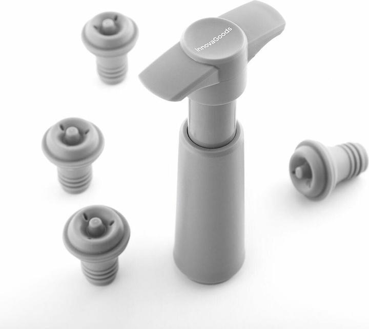 InnovaGoods Vacuum pump for wine with 4 corks (Wine pump)