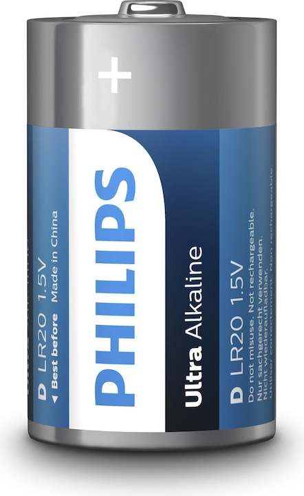 Immagine prodotto ProPlus Batterie Philips Ultra Alkaline D 2 pezzi in blister (2 pz., D)