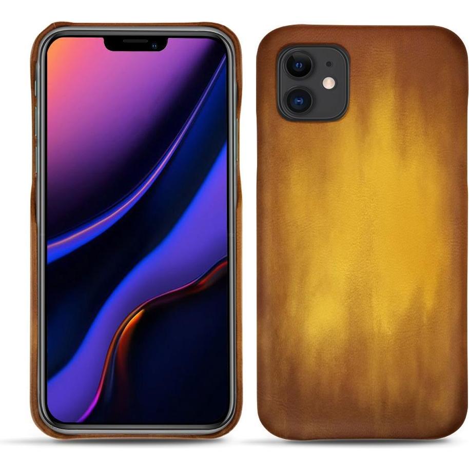 Noreve Lederschutzhülle (Apple iPhone 11), Smartphone Hülle, Gold