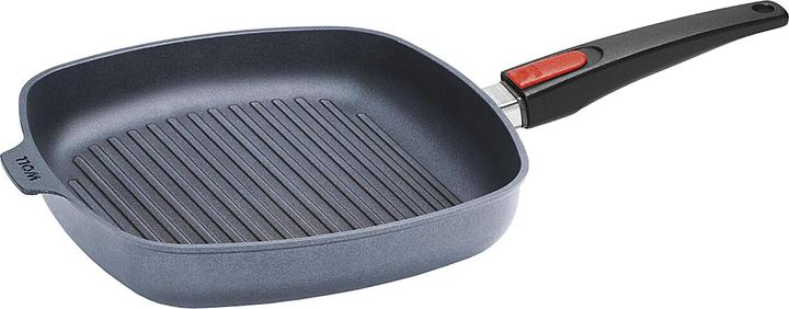 Actual product image Woll 1628-1N Pan Grill Pan Square (28 cm, Grill pan, Cast iron)