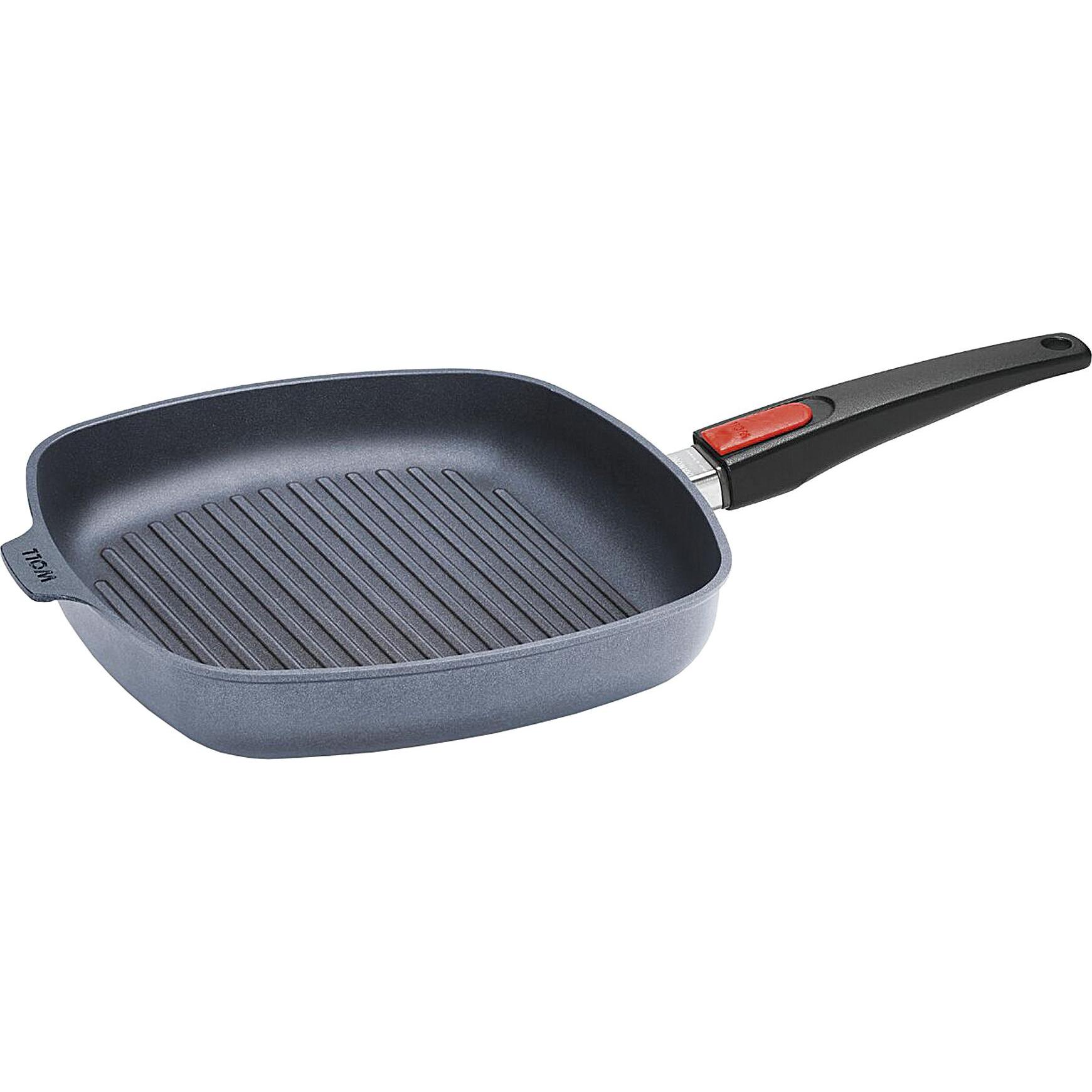 Woll 1628-1N Pan Grill Pan Square, Padella + Pentola, Nero