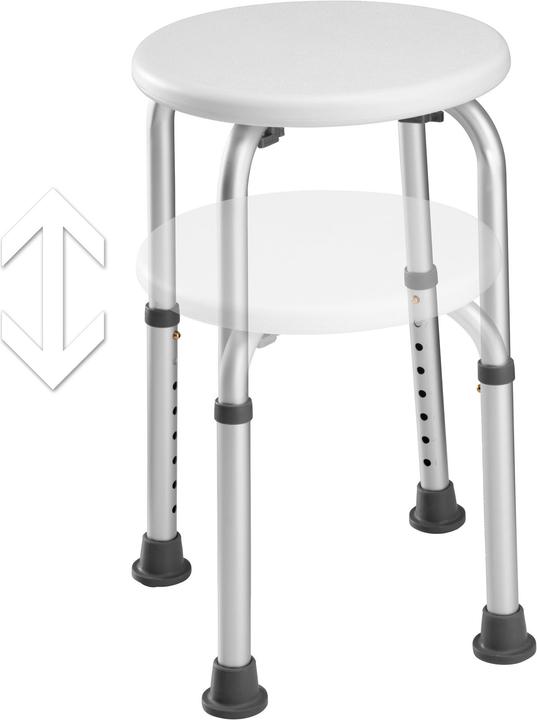 Actual product image tectake Shower Stool Round (120 kg)
