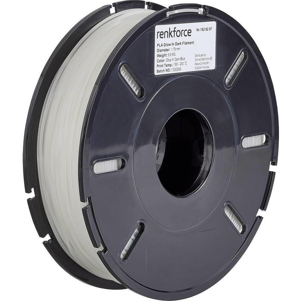 Renkforce Filament PLA (PLA, 1.75 mm, 500 g, Blau), 3D Filament, Blau