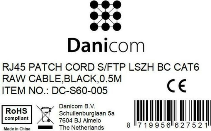 Produktbild Dsit CAT 6 Netzwerkkabel LSOH (CAT6, 0.50 m)
