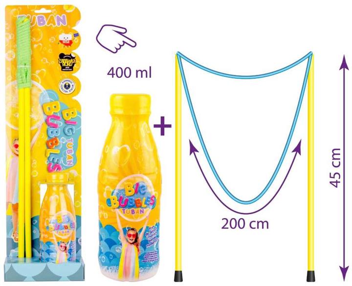 Immagine prodotto Tuban Bastone per bolle gigante (50 cm) + 400 ml - Set (TU3637)