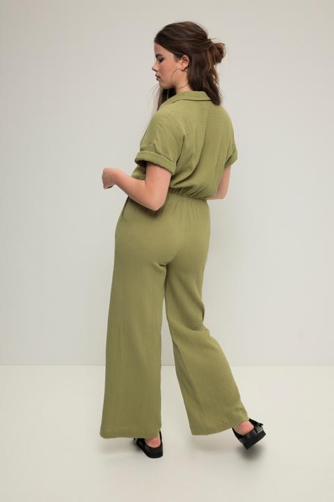 Immagine prodotto Studio Untold Jumpsuit, Musselin, elastische Taille, Halbarm, weites Bein (46, 48)