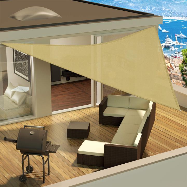 Actual product image tectake Sun sail triangular (400 x 400 cm)