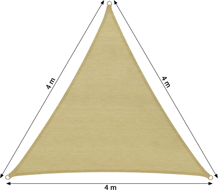 Actual product image tectake Sun sail triangular (4 x 4 x 4 m)