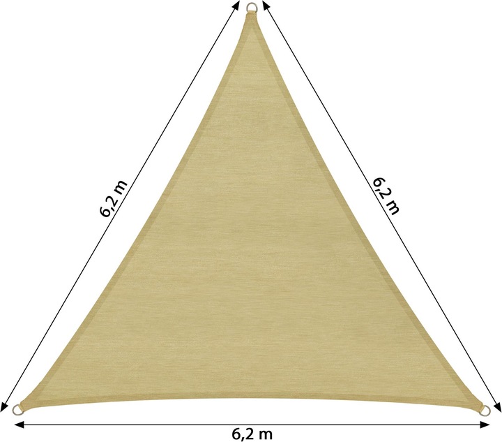 Produktbild tectake Sonnensegel (600 x 600 x 600 cm)