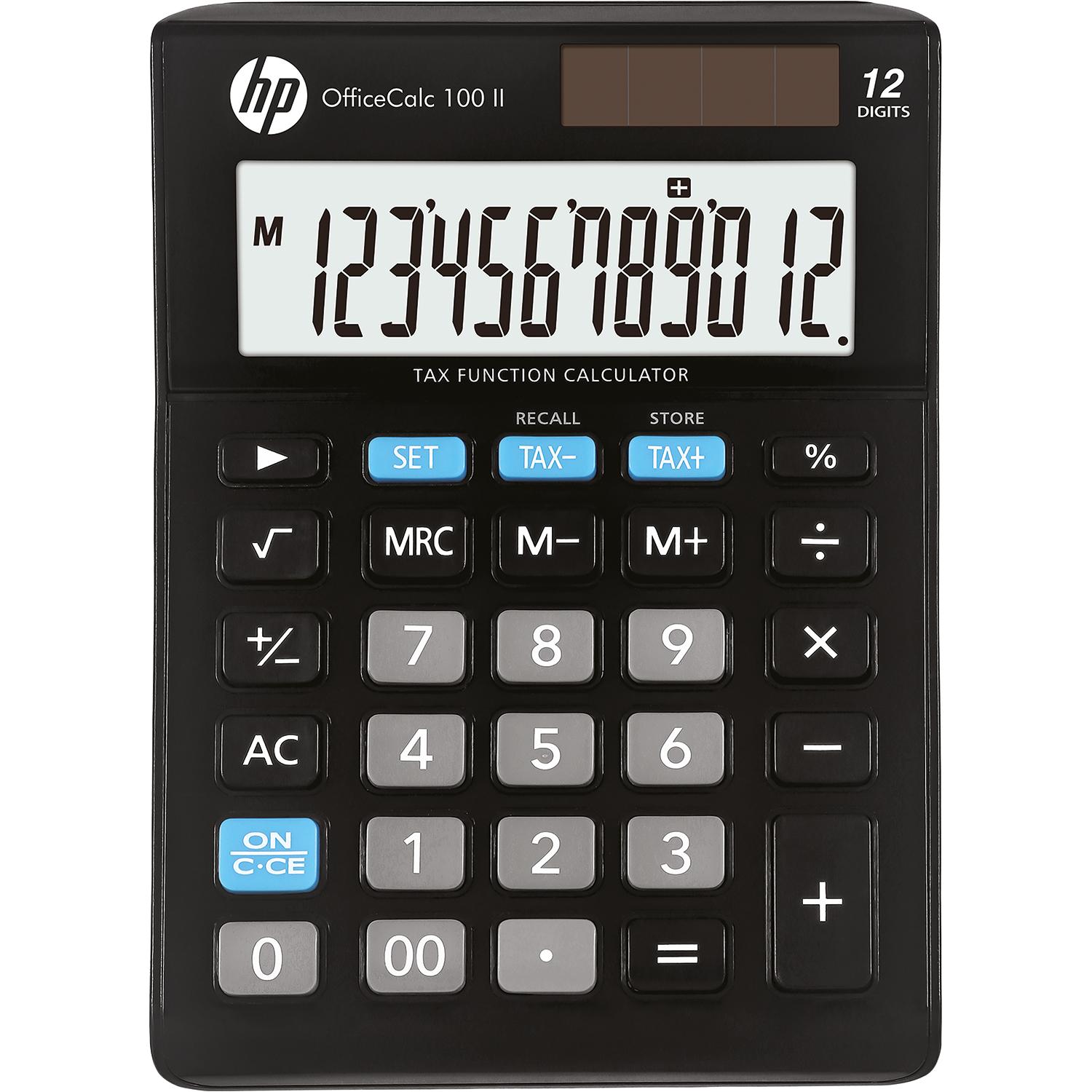Thumbnail - HP, Taschenrechner, OfficeCalc 100 II Tischrechner schwarz (Solarzellen, Batterien)