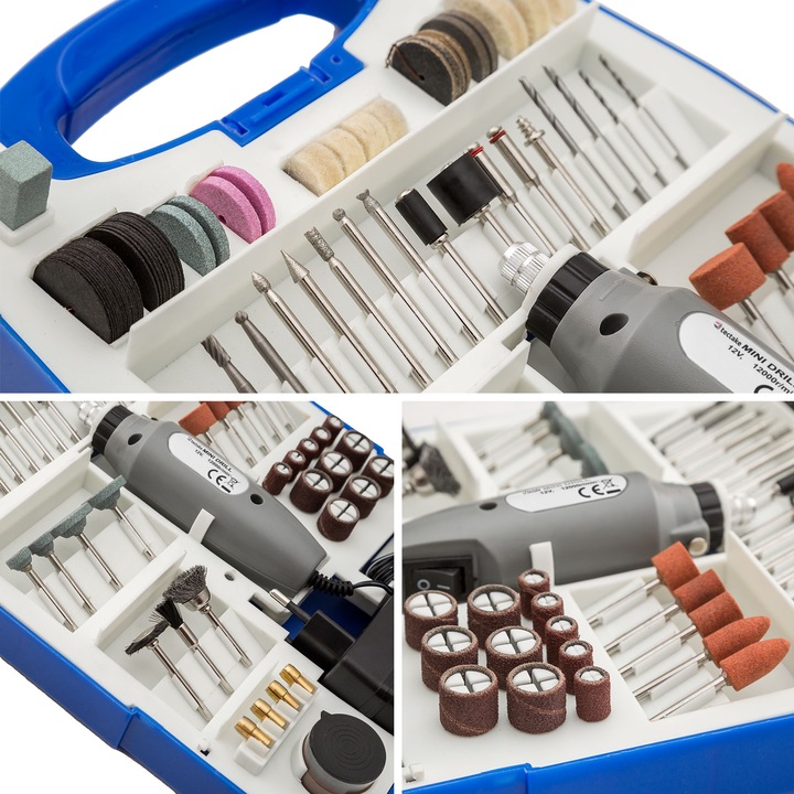 Produktbild tectake Mini Schleifer Set (Geradschleifer)