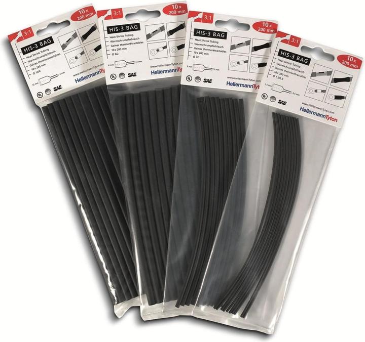 Produktbild HellermannTyton Schrumpfschlauchsortiment Rot (10 x)