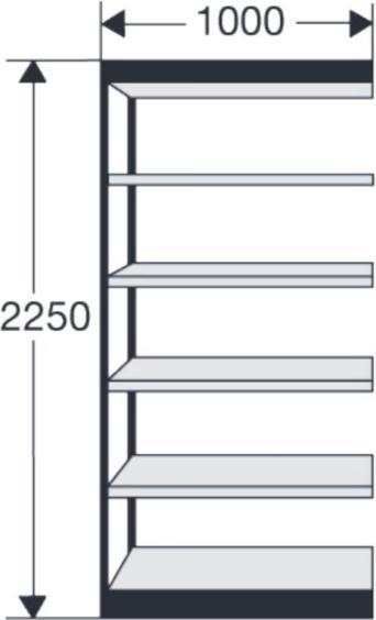 Immagine prodotto kaiserkraft Sistema di scaffalature per ufficio, senza pannello posteriore
