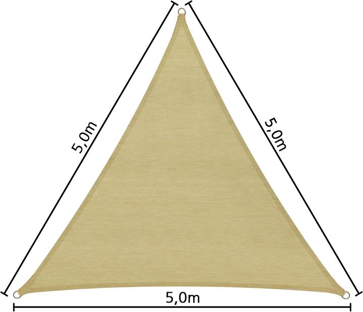 Produktbild tectake Sonnensegel (500 x 500 x 500 cm)