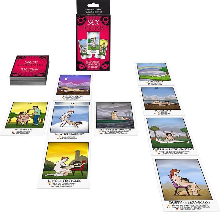 Image du produit Kheper Games Cartes De Tarot Sex Fortunes Pour Les Amoureux Es / En / Fr / De (Jeu de cartes, Allemand, Anglais, Français, Espagnol)