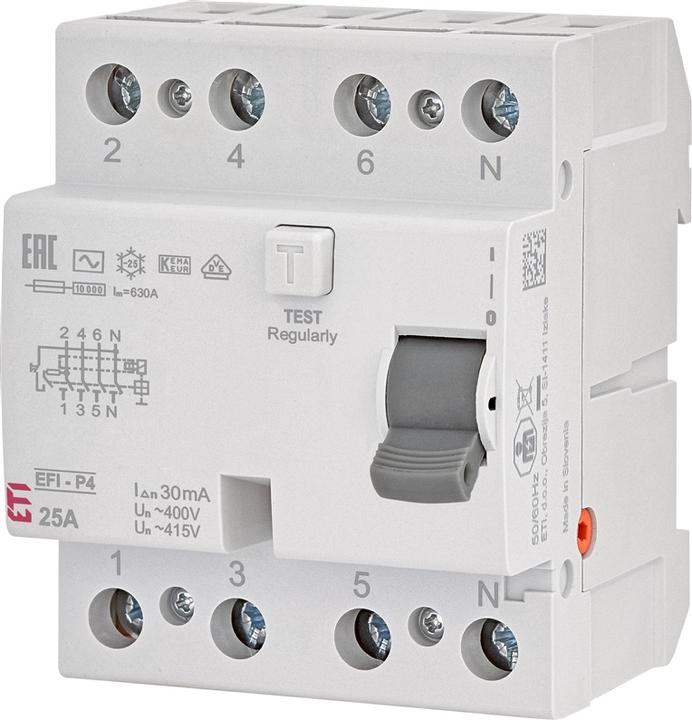 Image du produit Eti Polam RCD 4P 25A 0,03A EFI-P4 AC 25