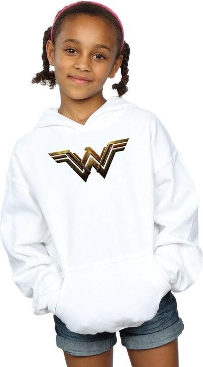 Immagine prodotto Justice League Movie Wonder Woman Emblem Felpa con Cappuccio Ragazze (152, 158)