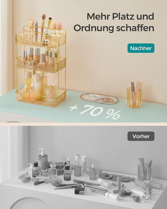 Actual product image Songmics Make-up Organizer mit 3 Ebenen