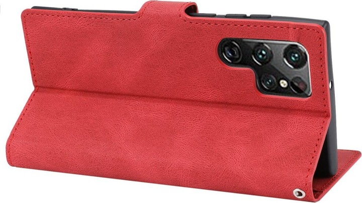 Image du produit Cover-Discount Galaxy S23 Ultra - Étui en cuir rouge (Samsung Galaxy S23 Ultra)
