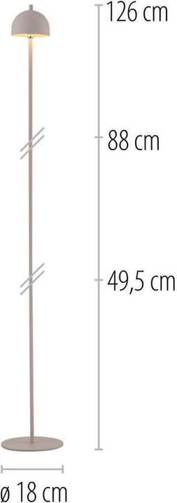 Actual product image Just Light LED Stehlampe SW-BELLIS Akku AKKU USB, Dimmbar Touchdimmer (320 lm)