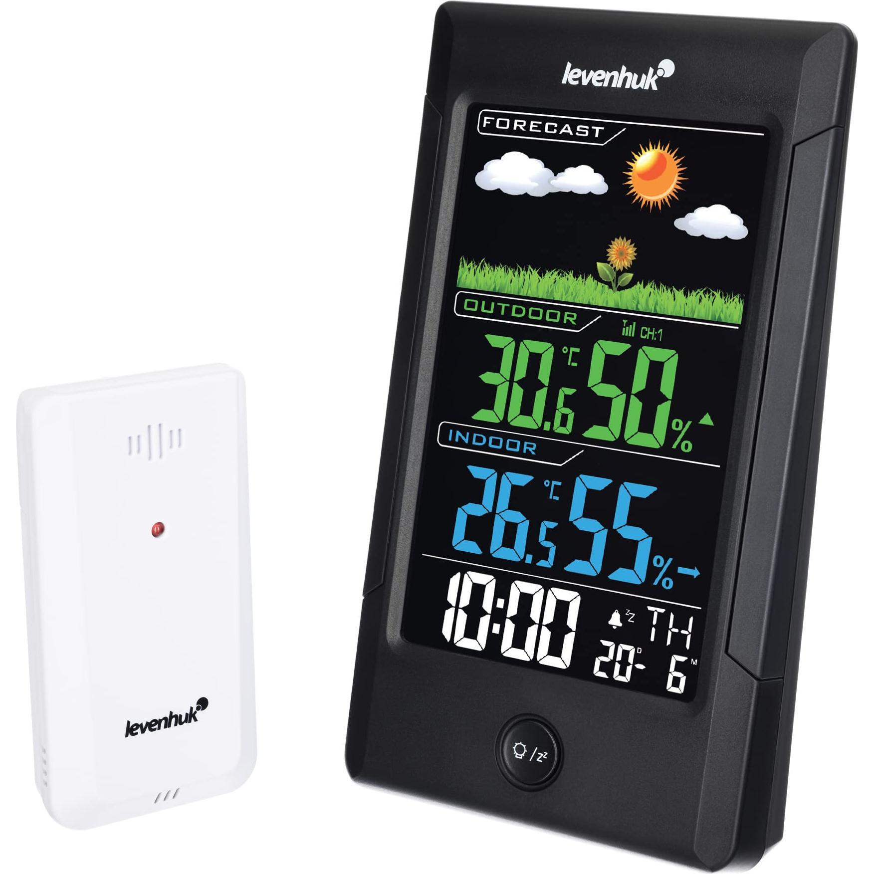 Thumbnail - Levenhuk Weezer Teo TH40 Thermohygrometer, Wetterstation, Schwarz