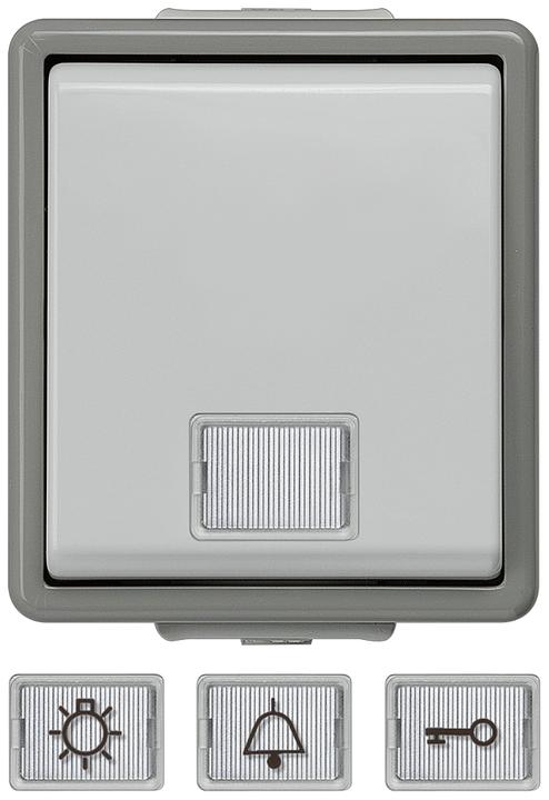 Actual product image Siemens Pushbutton 10A 250V, 66X75mm With White
