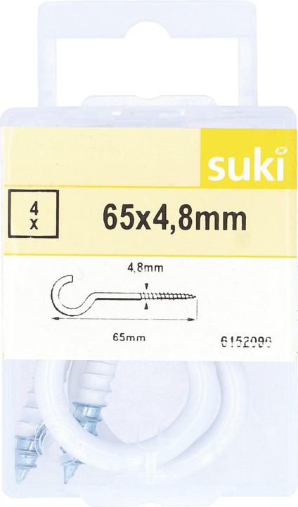 Image du produit Suki Crochets 4.8x65mm (4 Vis par pièce)