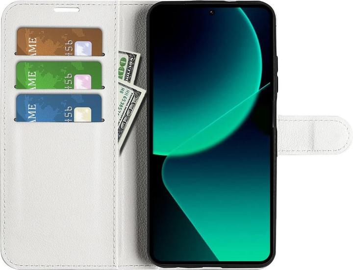 Actual product image Cover-Discount Xiaomi 13T / 13T Pro - Leather case cover white (Xiaomi 13T)