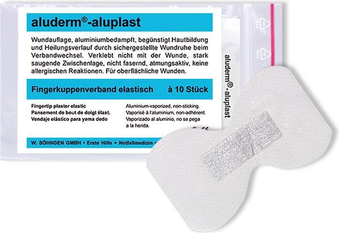 Aluderm ® Wundpflaster aluplast 4,3 x 7,2 cm (B x L) Polyestervlies aluminiumbedampft weiss 10 St./Pack. (10x)