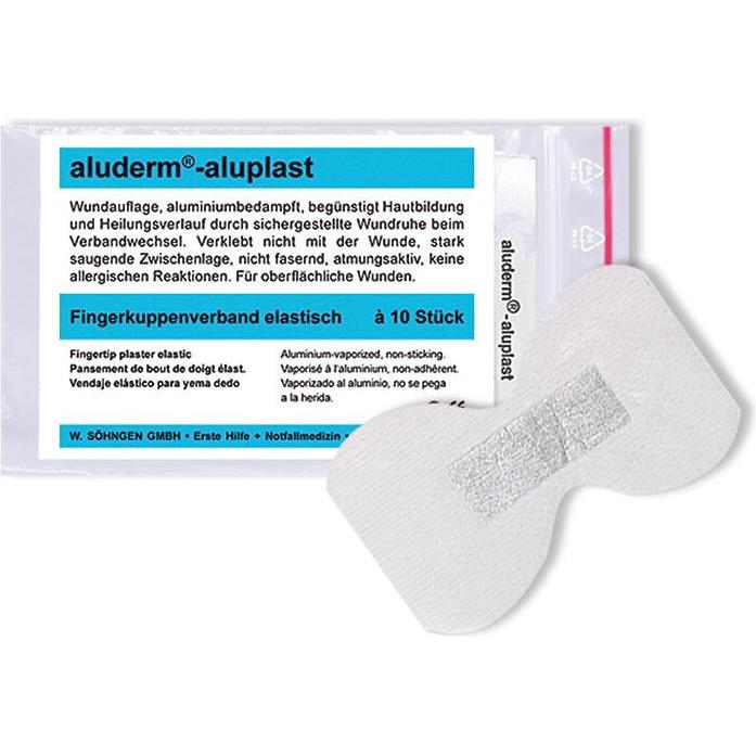 Aluderm, Pflaster,  Wundpflaster aluplast 4,3 x 7,2 cm (B x L) Polyestervlies aluminiumbedampft weiss 10 St./Pack. (10 x...