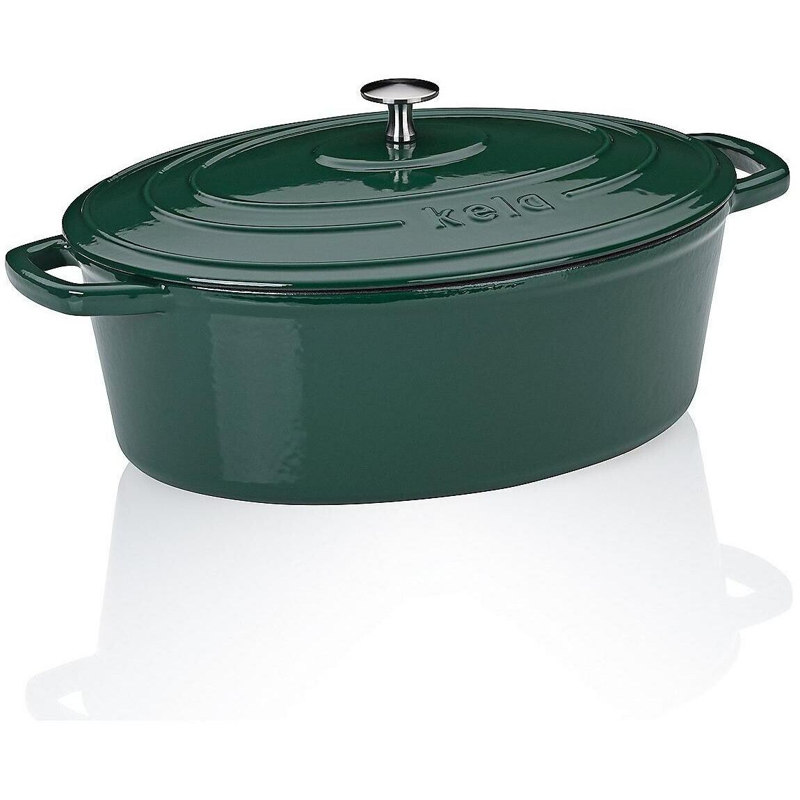 Kela Bräter Calido oval 33 cm, Grün, Padella + Pentola, Verde