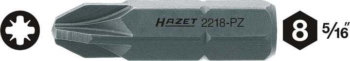 Produktbild HAZET Bit 2218-PZ3 ∙ Sechskant8 (5/16 Zoll) ∙ Pozidriv Profil PZ ∙ PZ3 (Kreuz Pozidriv PZ)