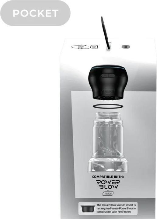 Actual product image Kiiroo Feel Pocket Stroker Crystal + PowerBlow Combo