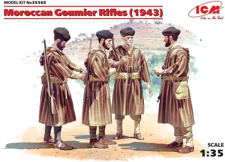Actual product image ICM Moroccan Goumier Rifles(1943)(4figures)