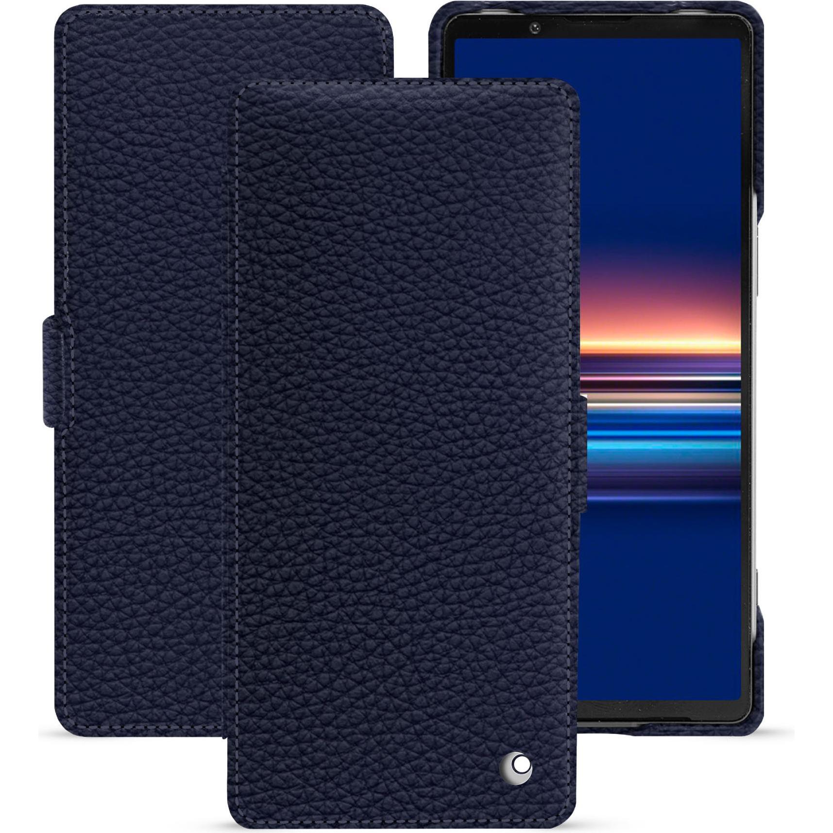 Noreve Lederschutzhülle horizontal (Sony Xperia 5 V), Smartphone Hülle, Violett