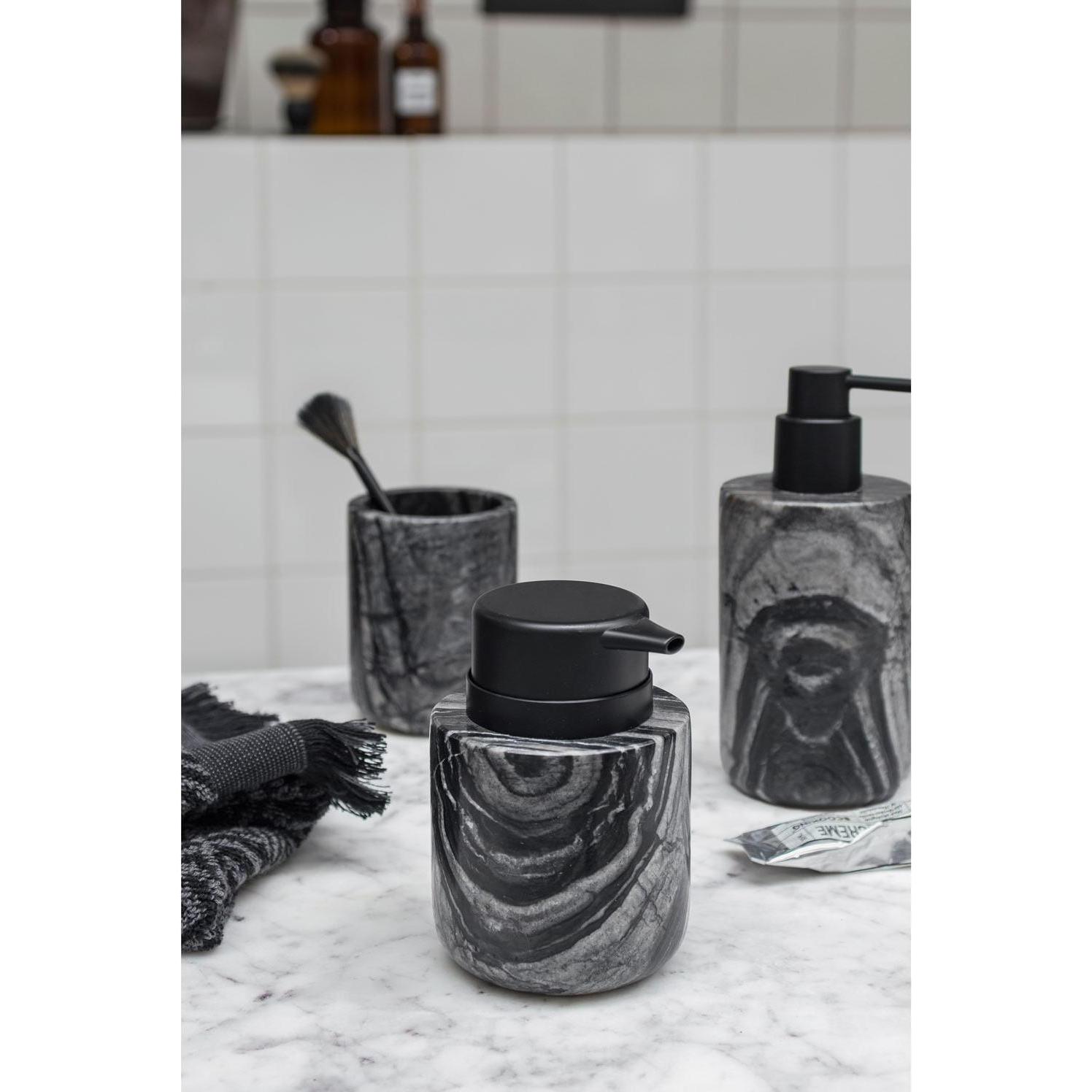 Thumbnail - Mette Ditmer, Seifenspender + Seifenschale, MARBLE dispenser, low - Black