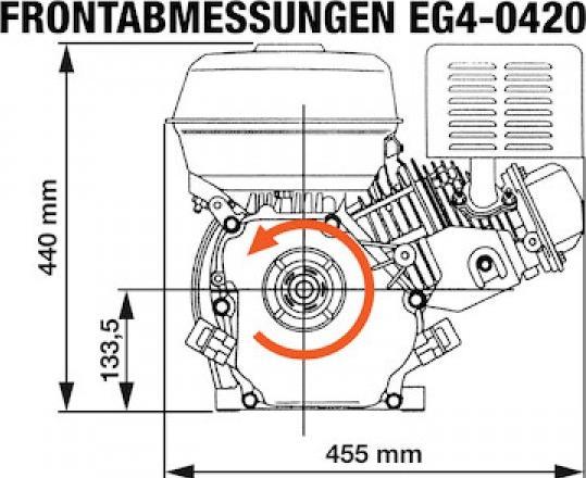 Immagine prodotto Rotek - luftgekühlter 1-Zylinder 4-Takt 419ccm Benzinmotor, EG4-0420-5HE-V2