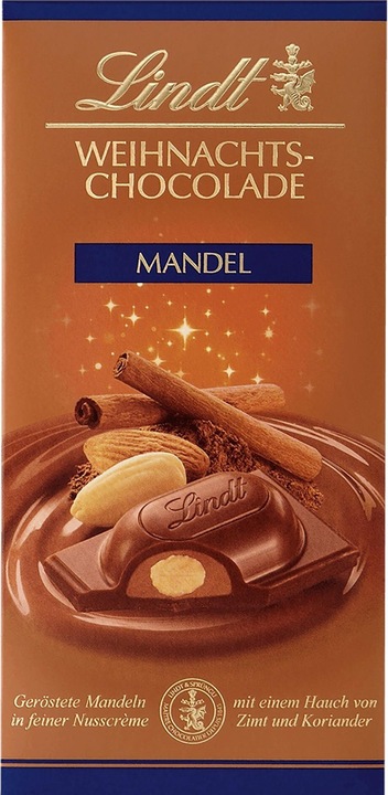 Produktbild Lindt Weihnachtstafel Mandel (100 g)