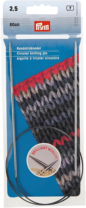 Produktbild Prym Rundstricknadel Messing, silber 2.50 mm, 60 cm, Beutel