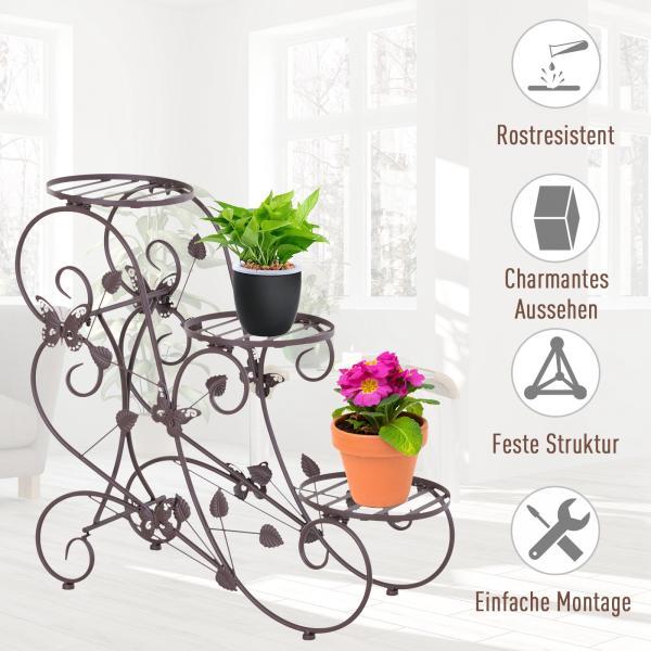 Produktbild Outsunny Dreistufiges Blumenständer