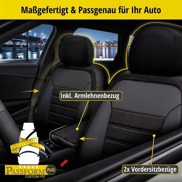 Image du produit Walser Housse de siège pour Nissan Qashqai/Qashqai +2 I 12/2006-04/2014, 2 housses de siège individuelles