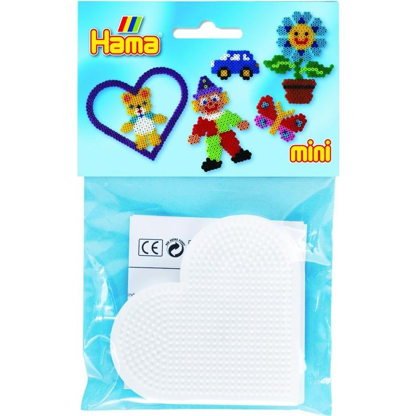 Hama mini 2stk stiftplader hjerte 8x9cm