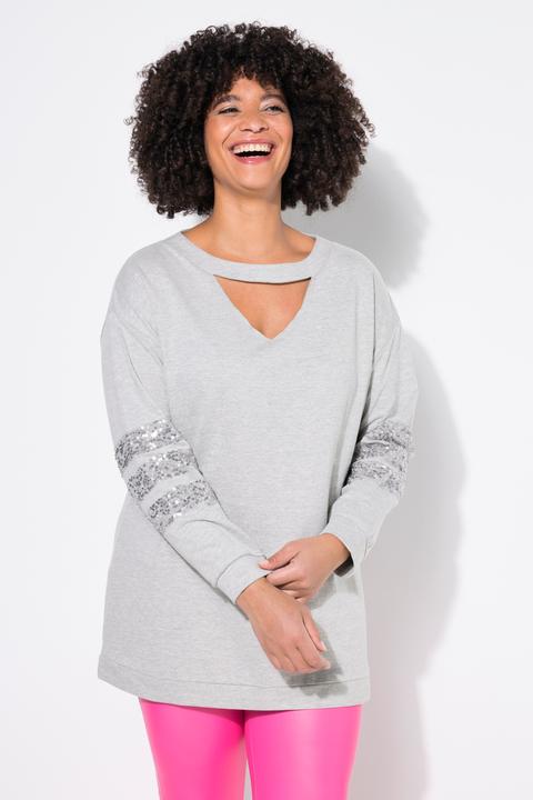 Immagine prodotto Angel of Style Sweatshirt, Loose Fit, CutOut, Pailletten (46)