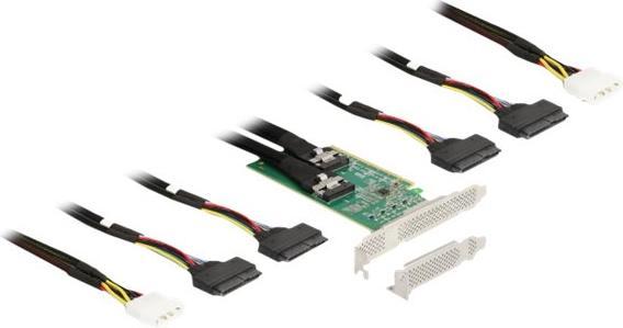Image du produit Delock Adaptateur de bus hôte PCI Express x16 - 4x SFF-8639