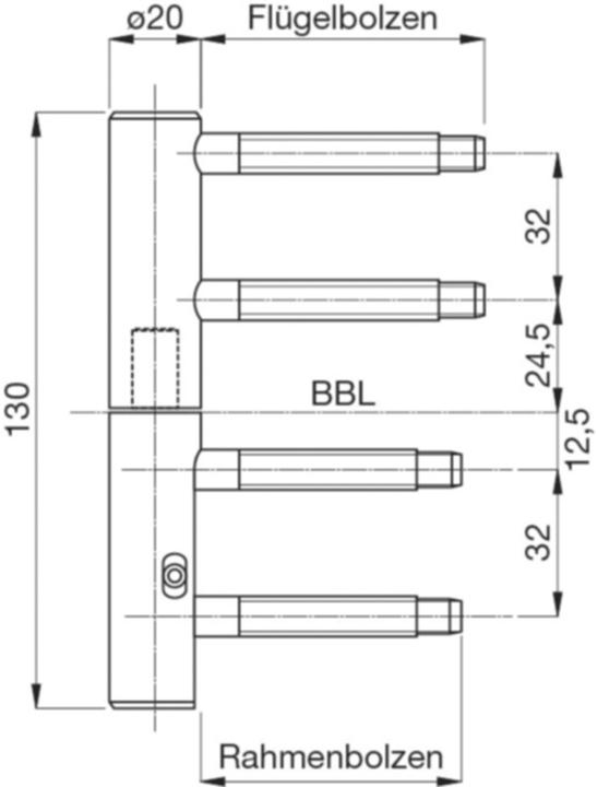 Produktbild Anuba Einbohrbänder