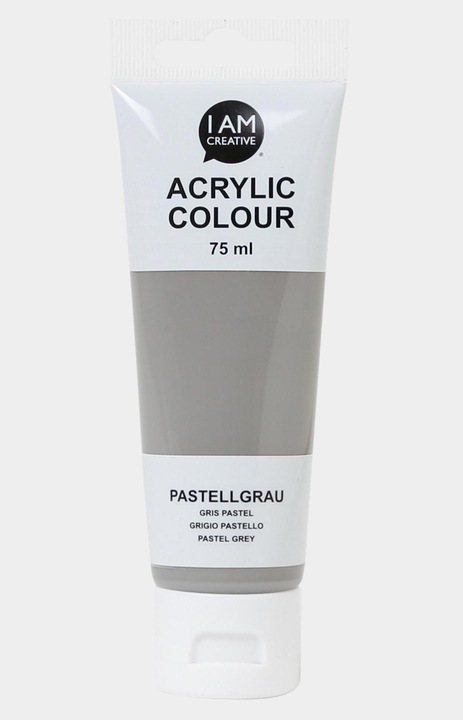 Produktbild I Am Creative Basic Acryl, Acrylfarbe auf Wasserbasis, 75 ml (Pastellgrau, 75 ml)